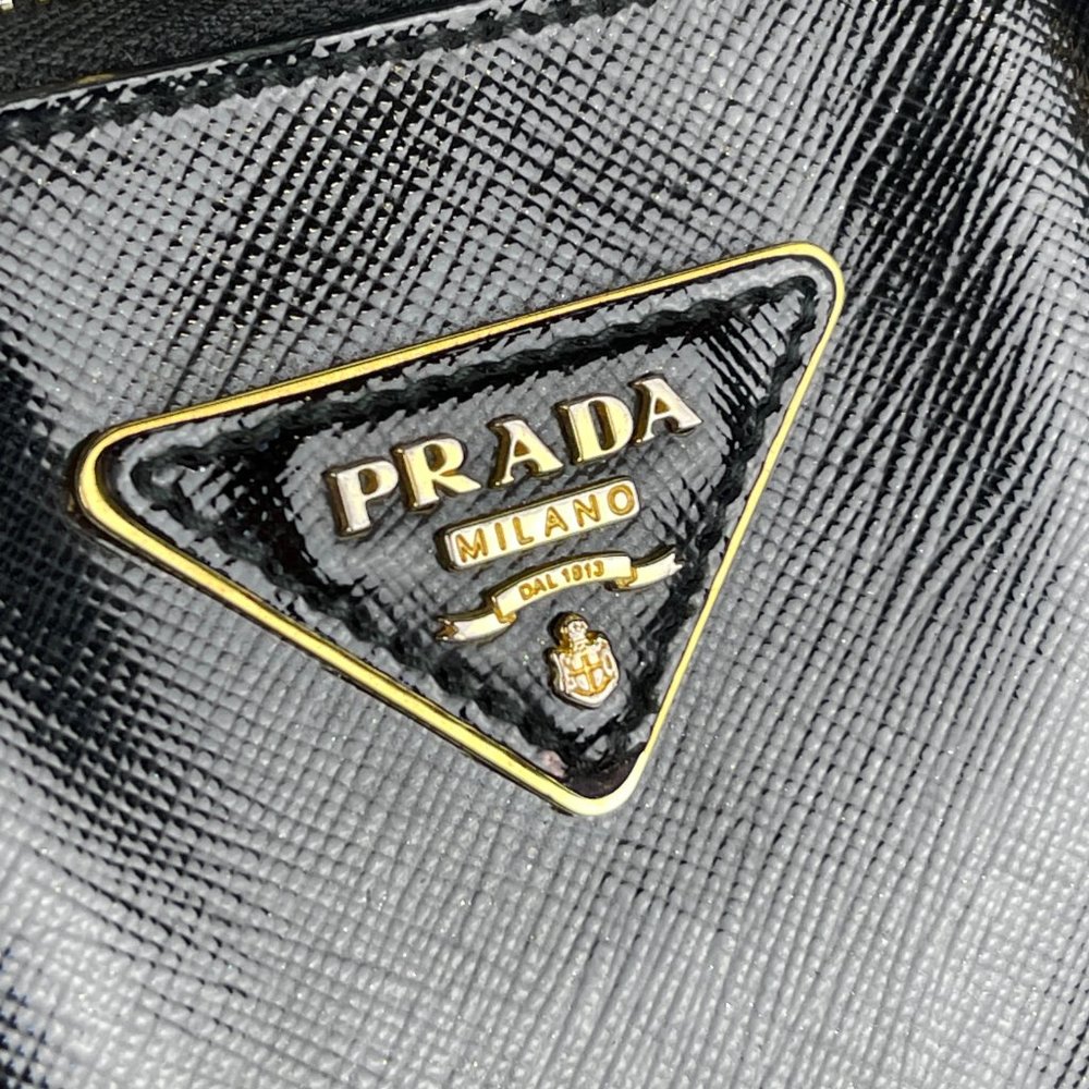 Prada Luxurious Black Leather Satchel - Picture 11 of 12